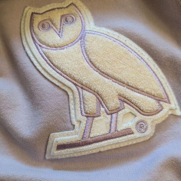 OVO Cropped Hoodie Light Lvender Purple Owl Design Drake Size M - Picture 7 of 9